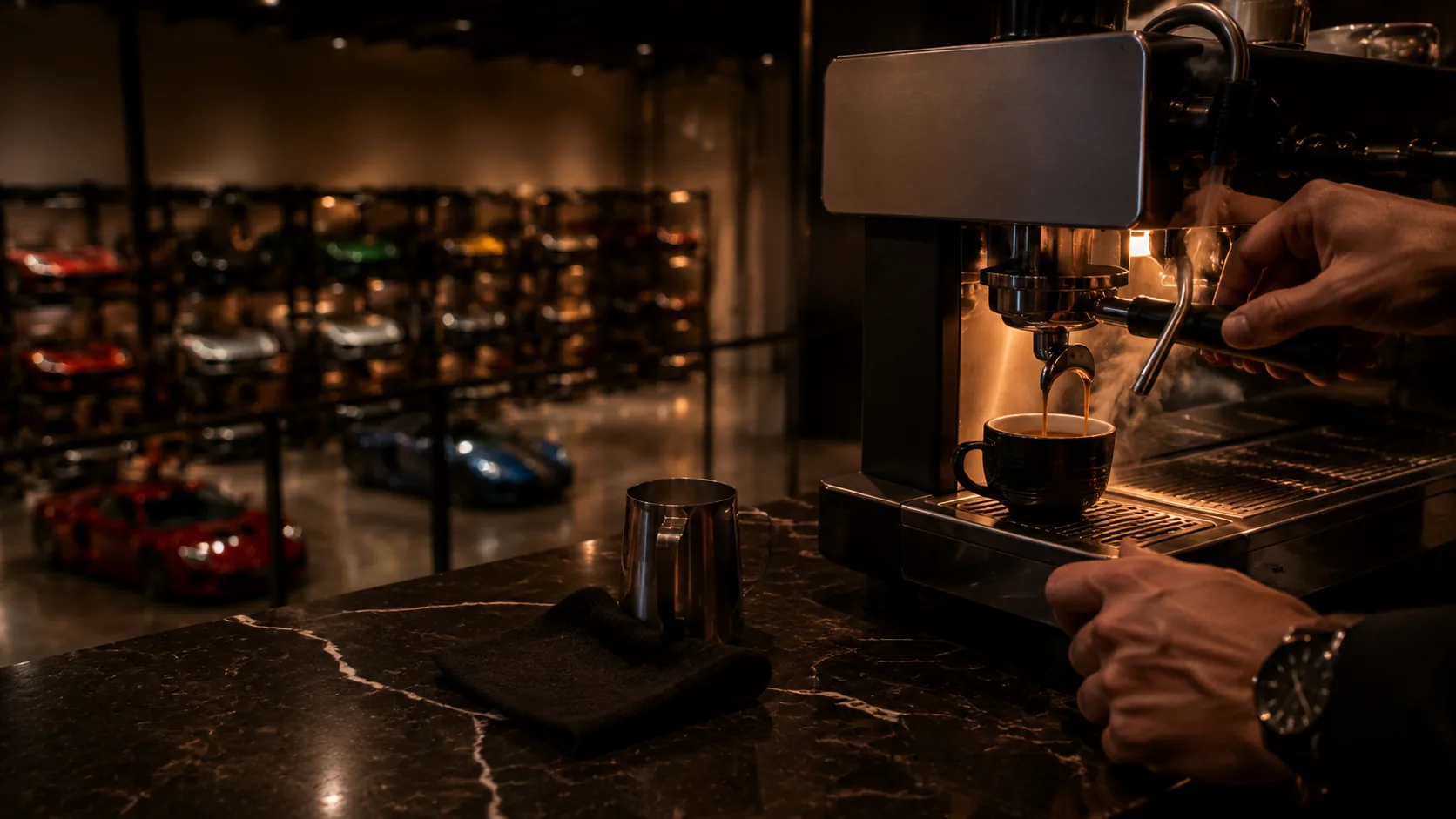 Espresso prepared at REV, the collection beyond